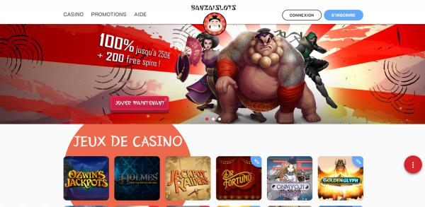 Notre avis sur le casino en ligne Banzai Slots 